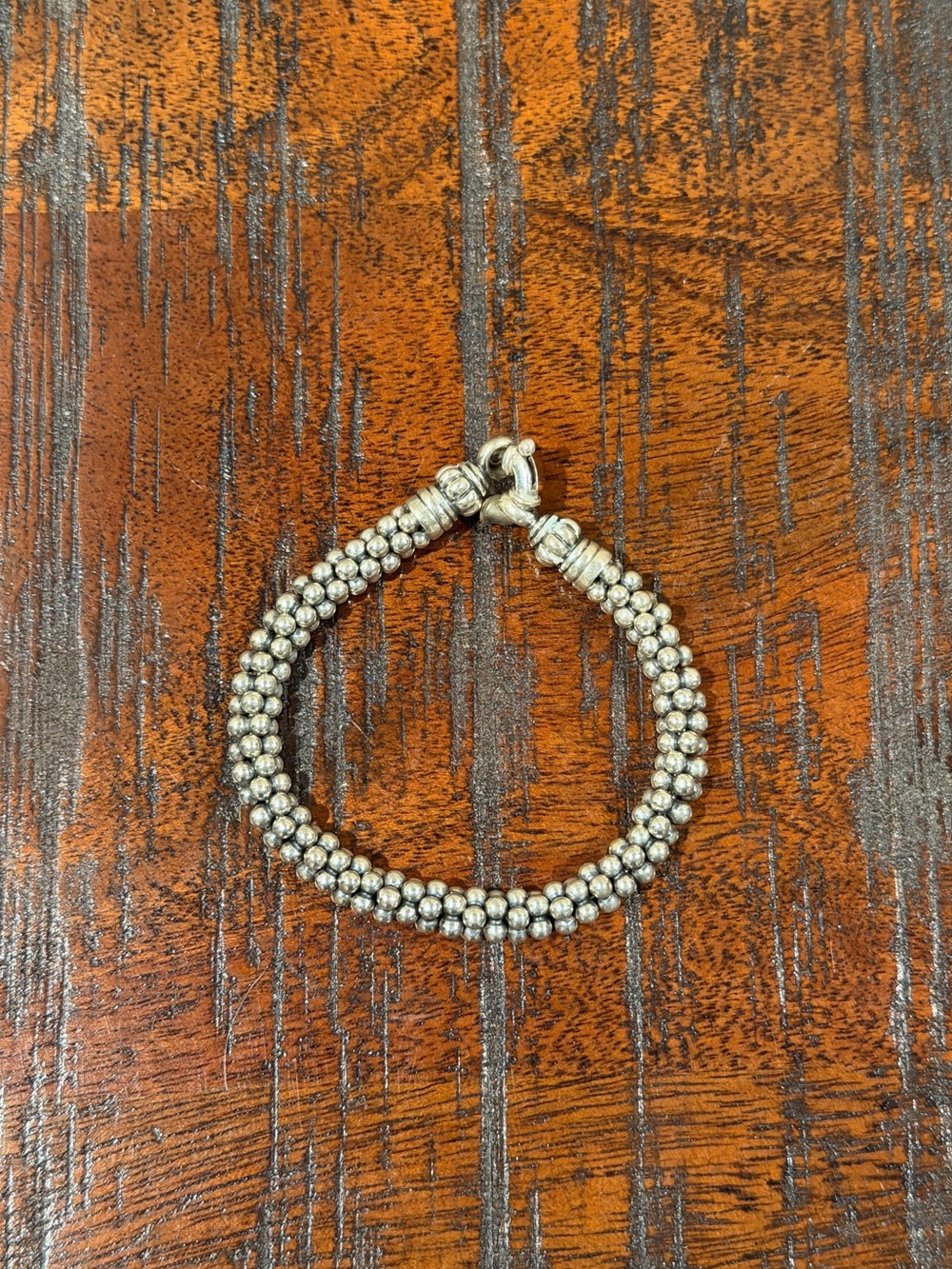 LAGOS Signature Caviar Sterling Silver Rope Bead Bracelet, 5mm
